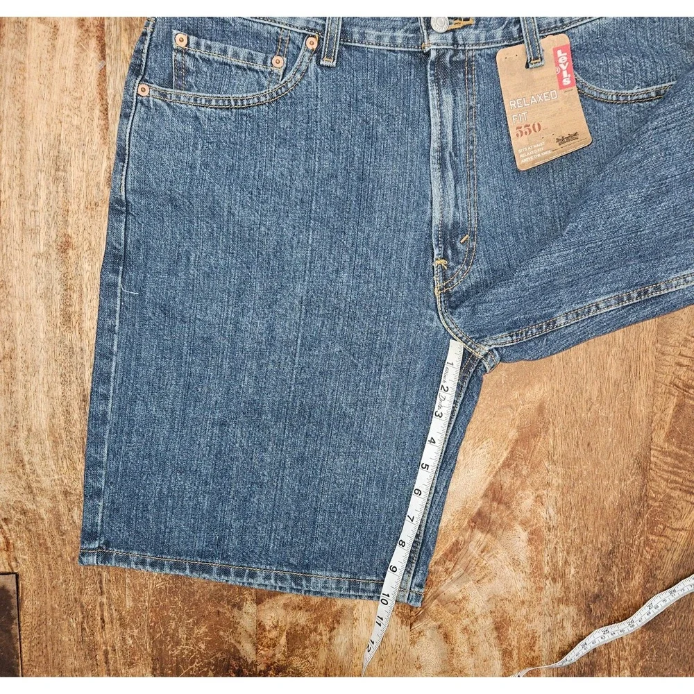 Levi's 550 Denim Shorts Mens 36 Blue Relaxed Fit Dadcore Jorts 90s Streetwear